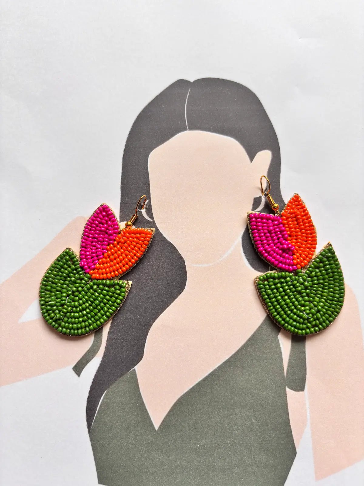 Tulip Twinkle Beaded Earrings - 