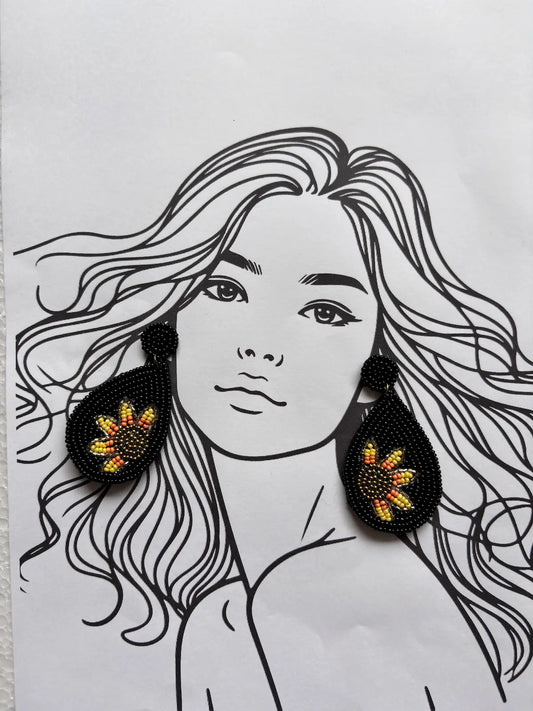 Daisy Echo Beaded Earrings - 