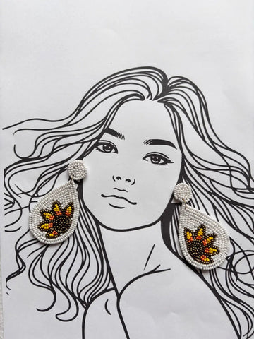Daisy Whisper Beaded Earrings - 