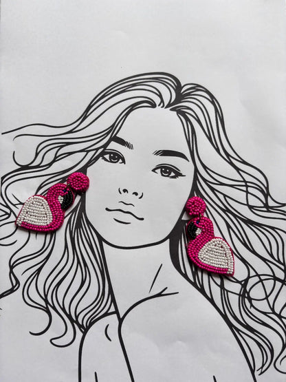 Flaminglow Beaded Earrings - 