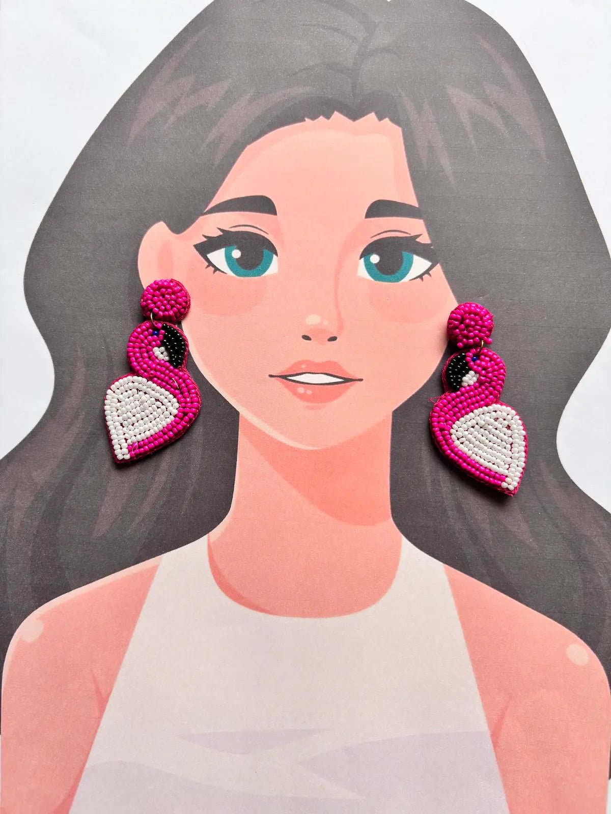 Flaminglow Beaded Earrings - 
