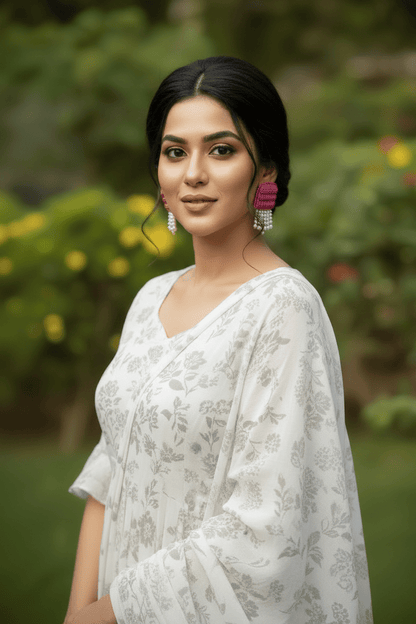 Tassel Tehzeeb Beaded Earrings - 