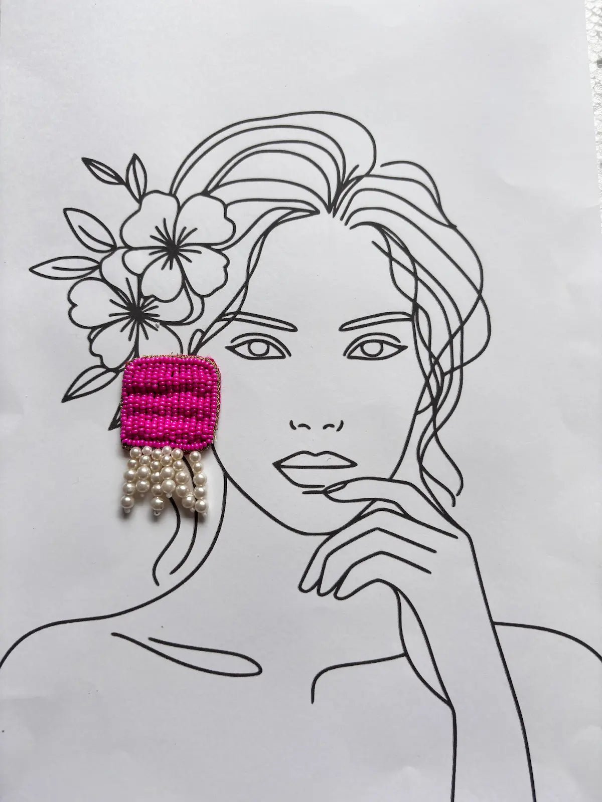 Tassel Tehzeeb Beaded Earrings - 