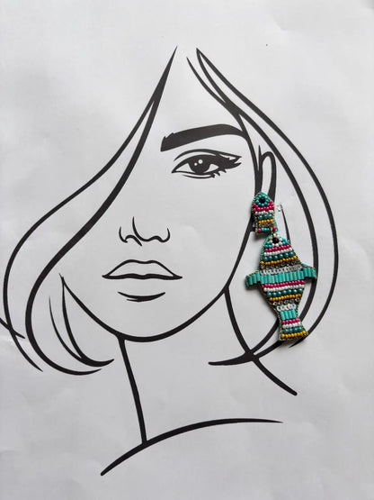 Fish - tastic Stripes Beaded Earrings - 