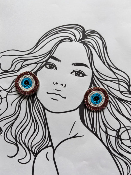 Silent Shield Beaded Earrings - 