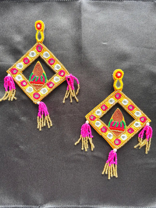 Tassel Tyohaar Beaded Earrings - 