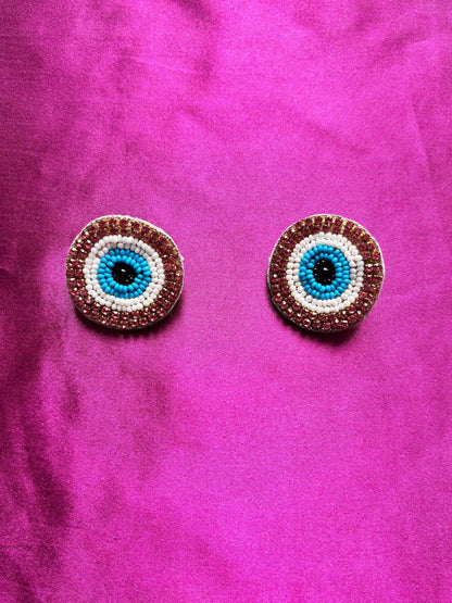 Silent Shield Beaded Earrings - 