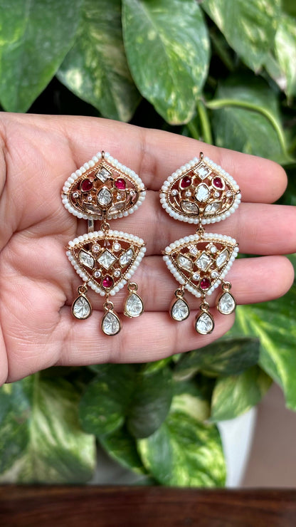 Gulnaar Moissanite Ruby Choker Set - 