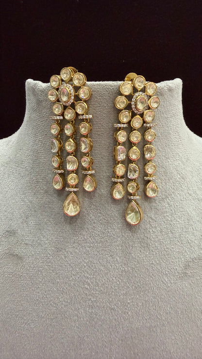 Prisha Moissanite Floral Cascade Earrings