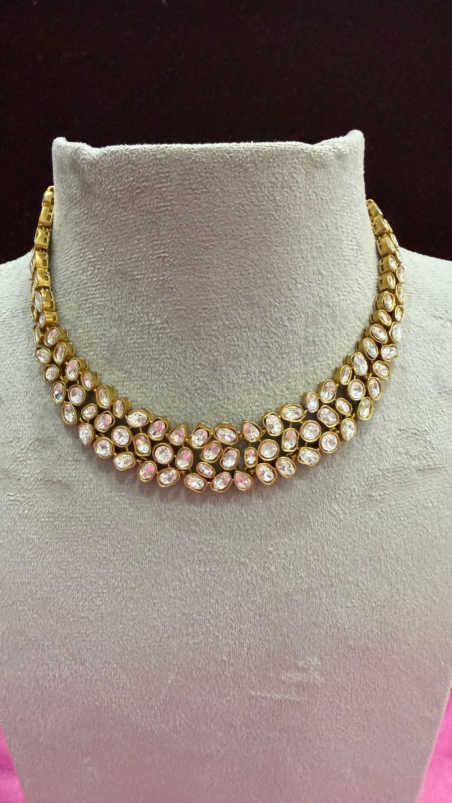 Tanvika Moissanite Statement Necklace Set