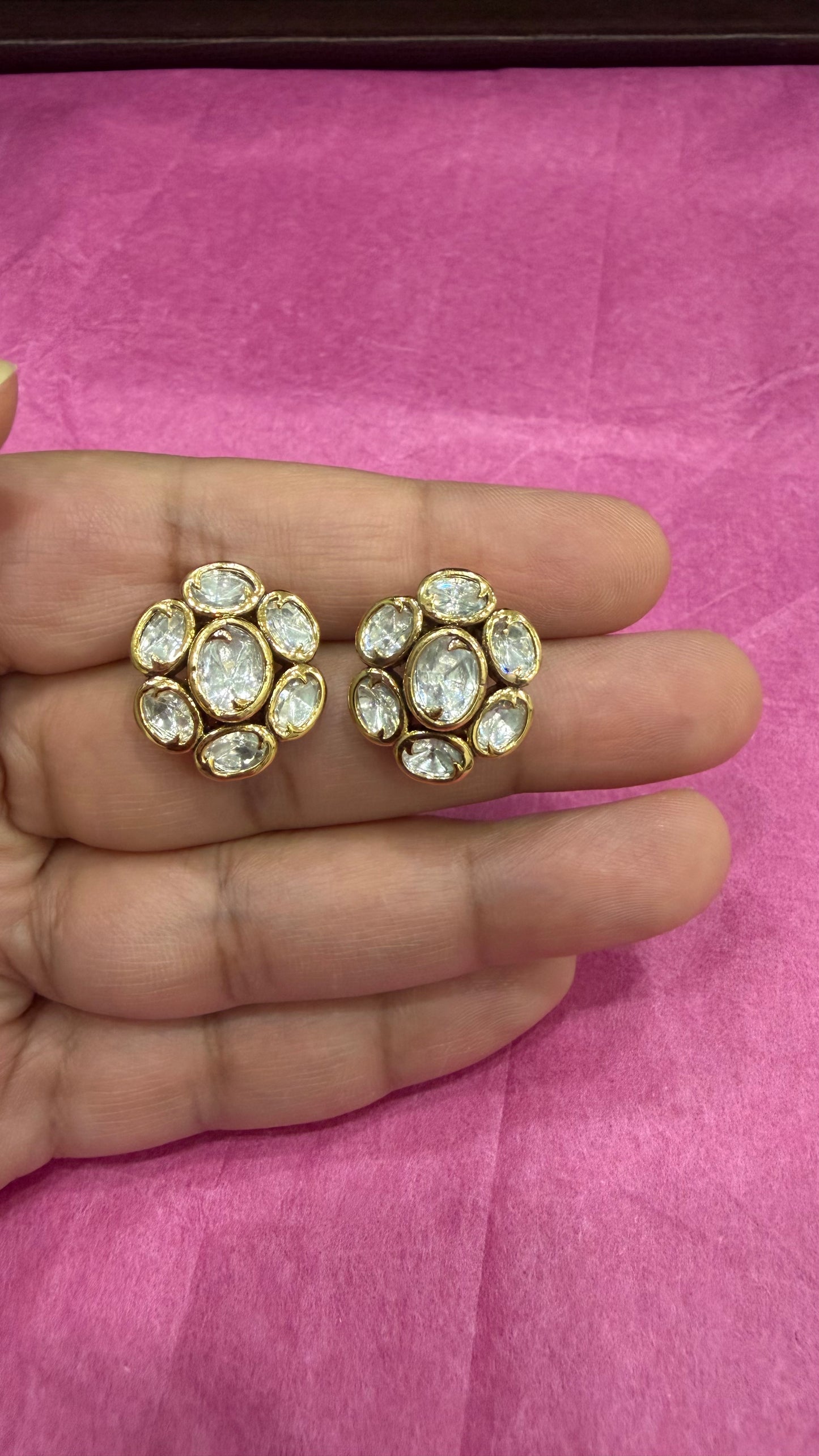 Vamaira Oval Moissanite Double Layer Necklace Set