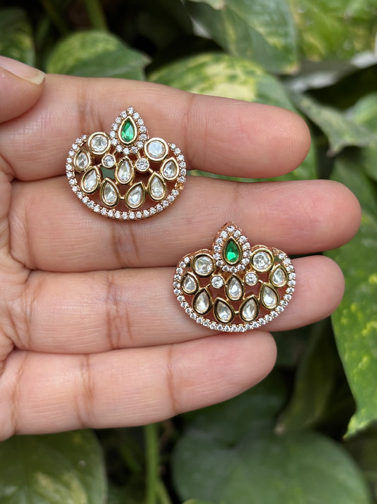 Kavya Pearl Floral Stud Earrings