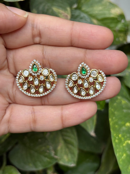 Kavya Pearl Floral Stud Earrings