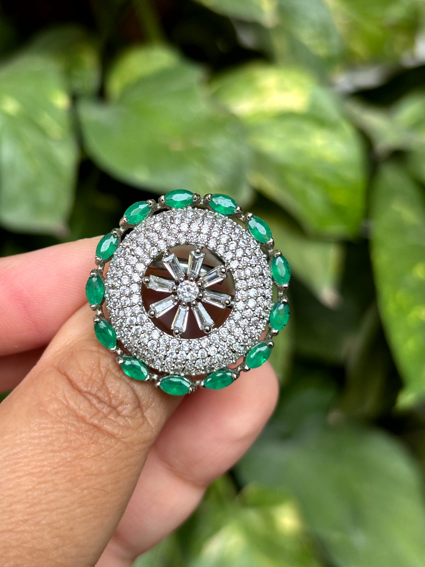 Aanya Emerald Cocktail Ring - 