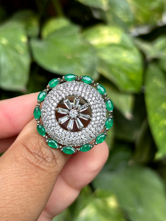 Aanya Emerald Cocktail Ring - 
