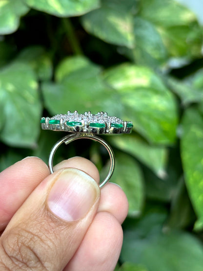 Aanya Emerald Cocktail Ring - 