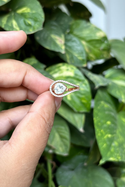 Inaya Teardrop Moissanite Ring - 