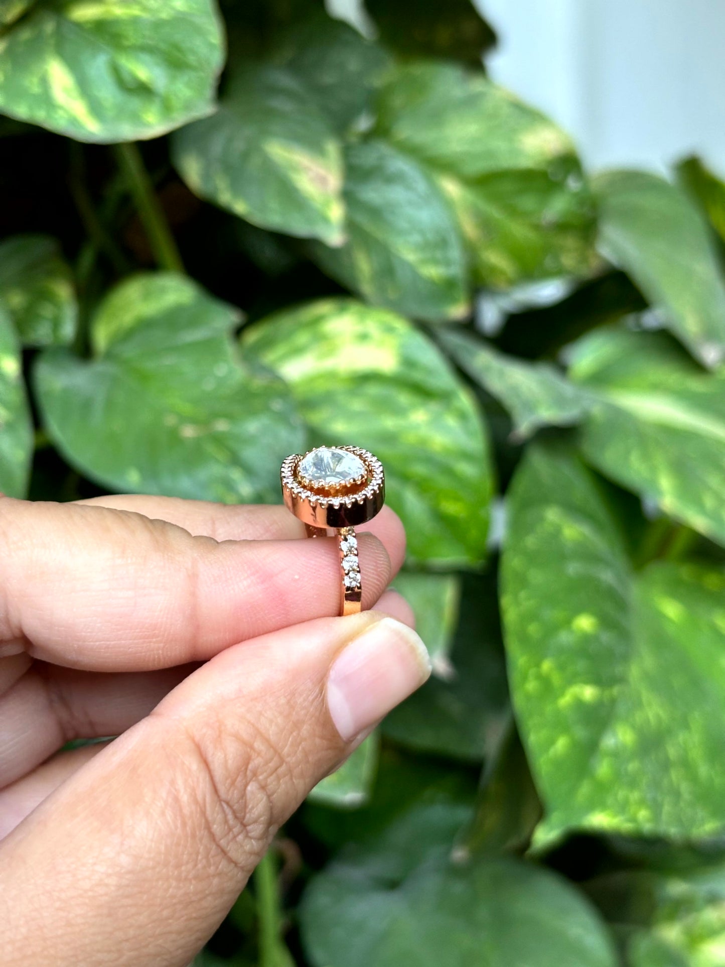 Inaya Teardrop Moissanite Ring - 