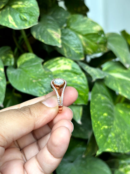Inaya Teardrop Moissanite Ring - 