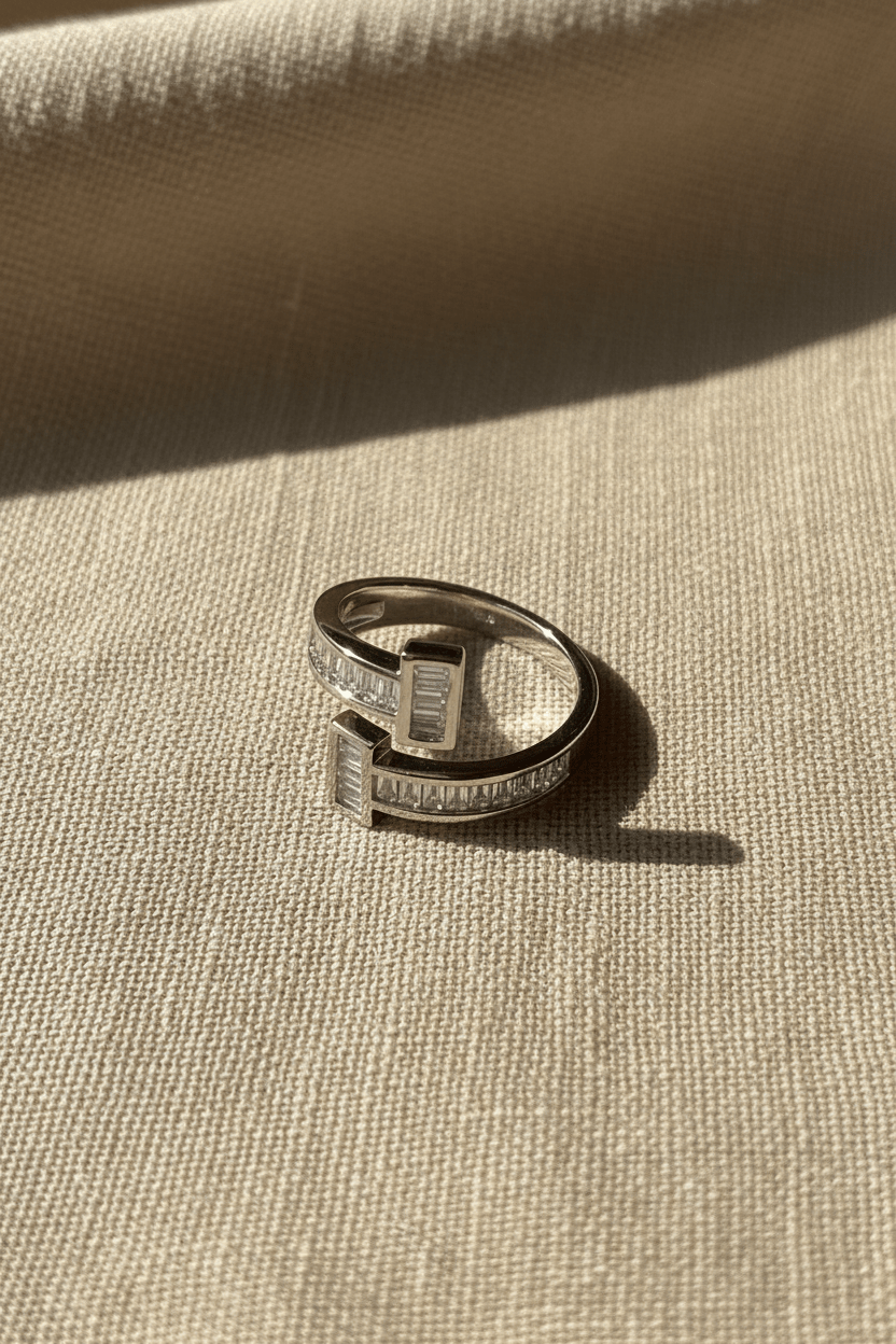 Inaaya Dual Bar Adjustable Ring - 