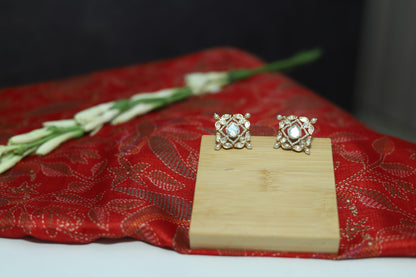 Zara Classic Polki Moissanite Studs - 