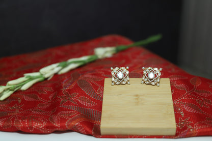 Zara Classic Polki Moissanite Studs - 