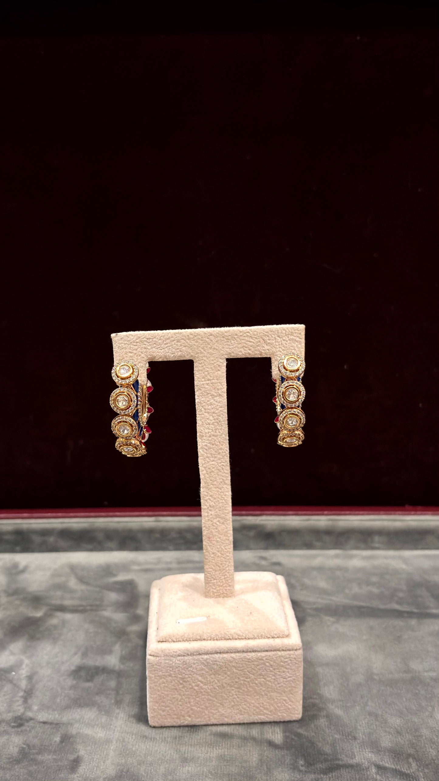 Kavya Pearl Moissanite Hoops - 