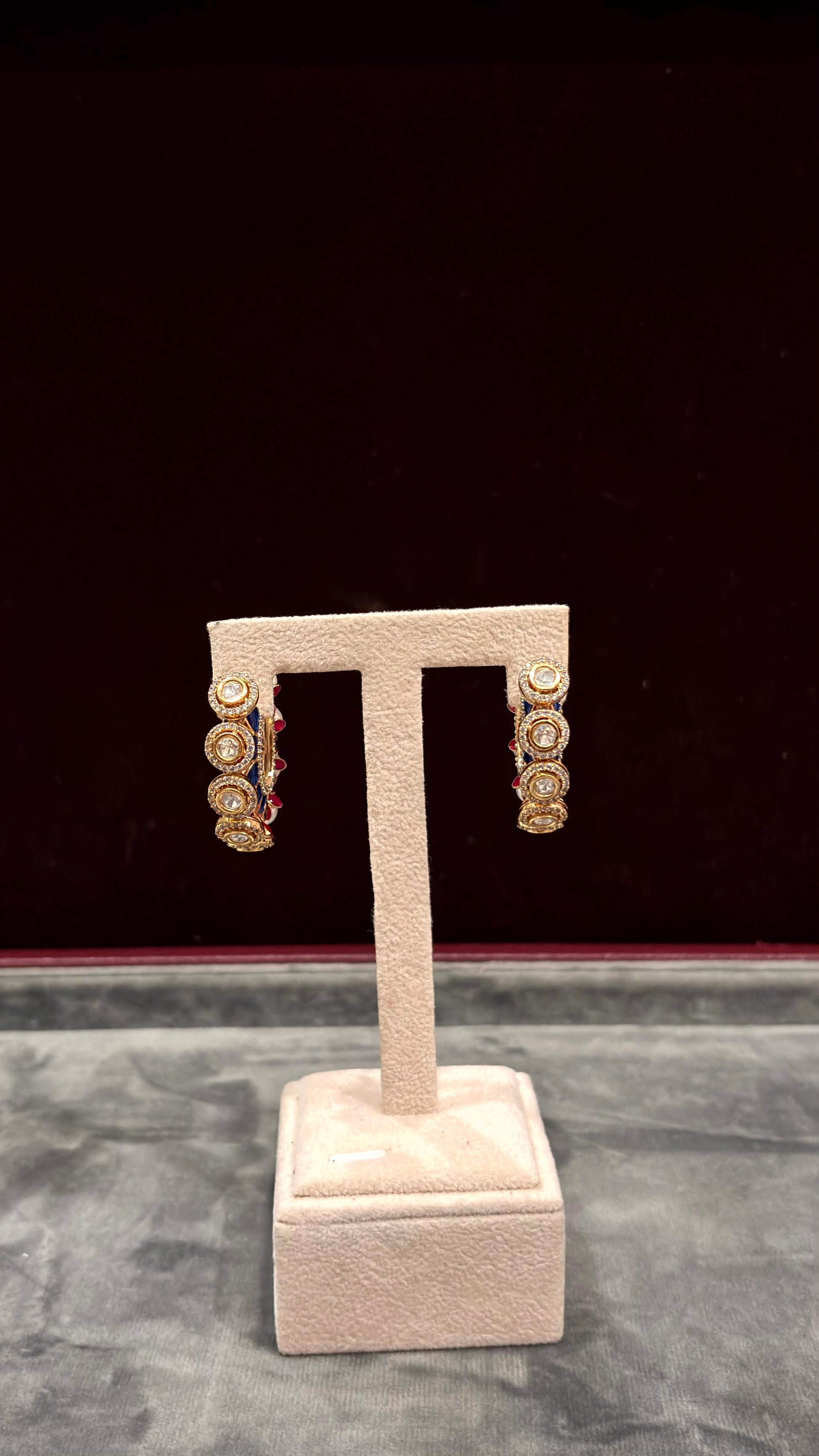 Kavya Pearl Moissanite Hoops - 
