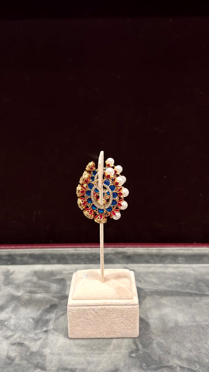 Kavya Pearl Moissanite Hoops - 