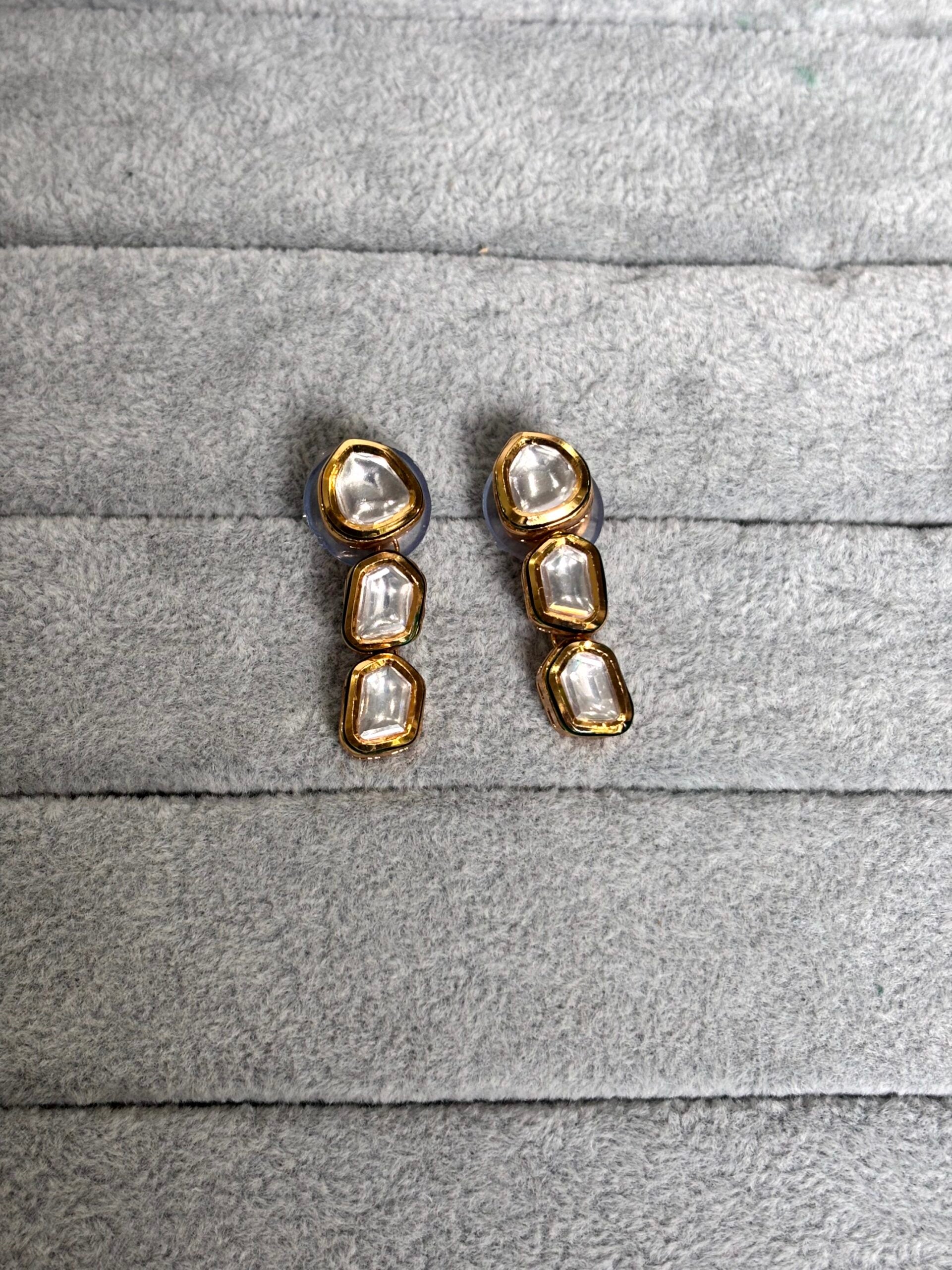 Aanya Kundan Drop Earrings - 