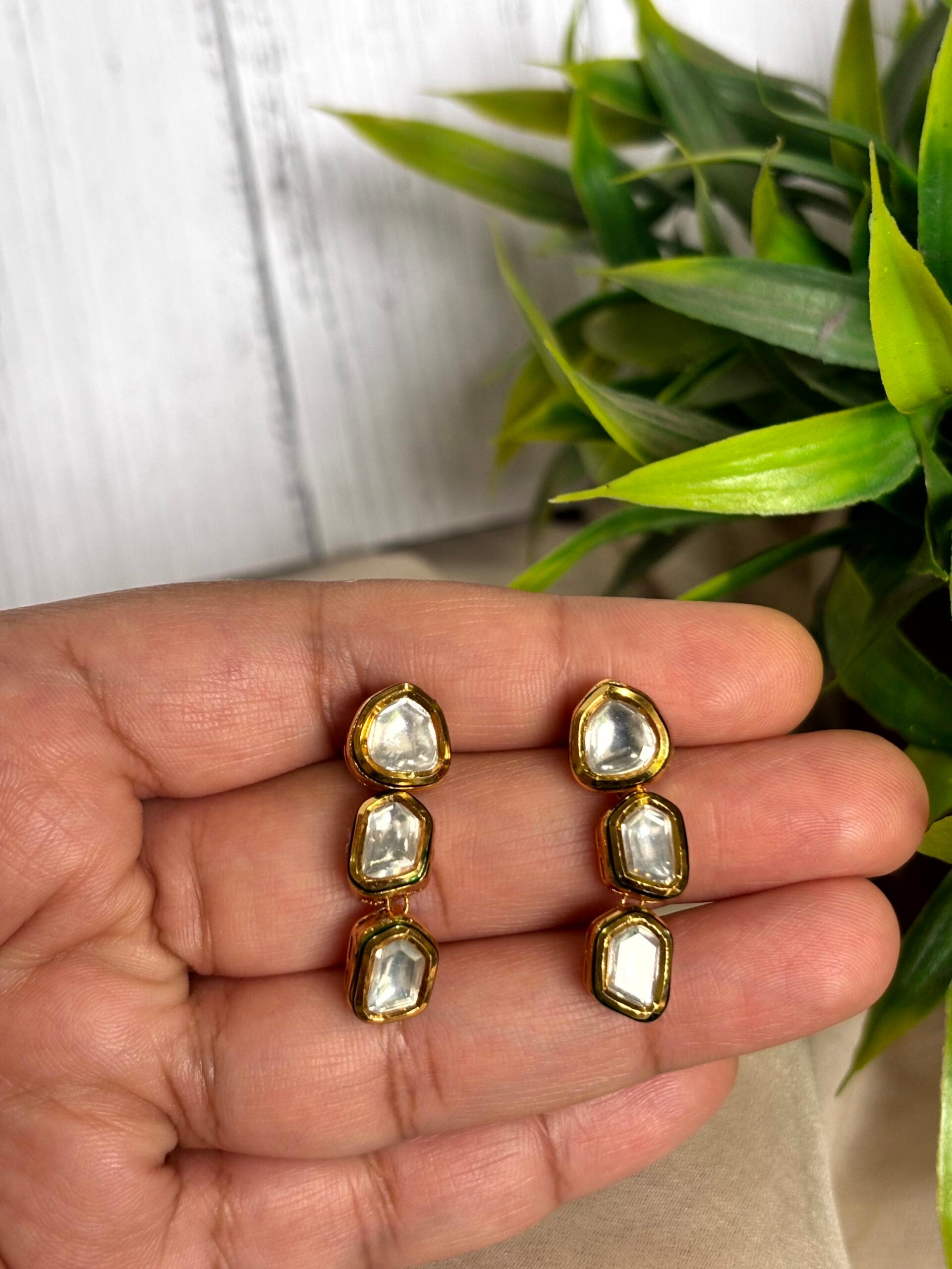 Aanya Kundan Drop Earrings - 