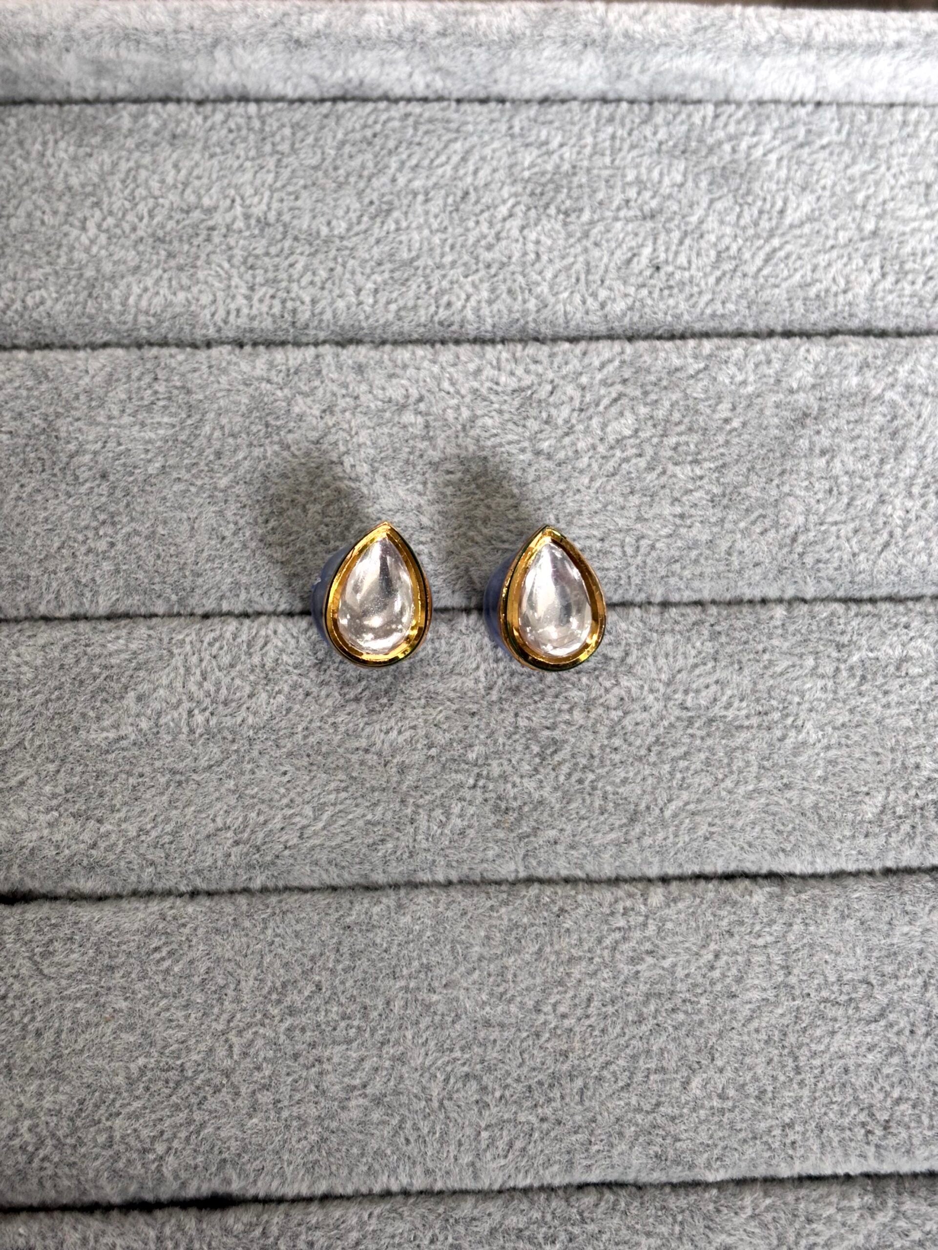 Mira Kundan Teardrop Earrings - 