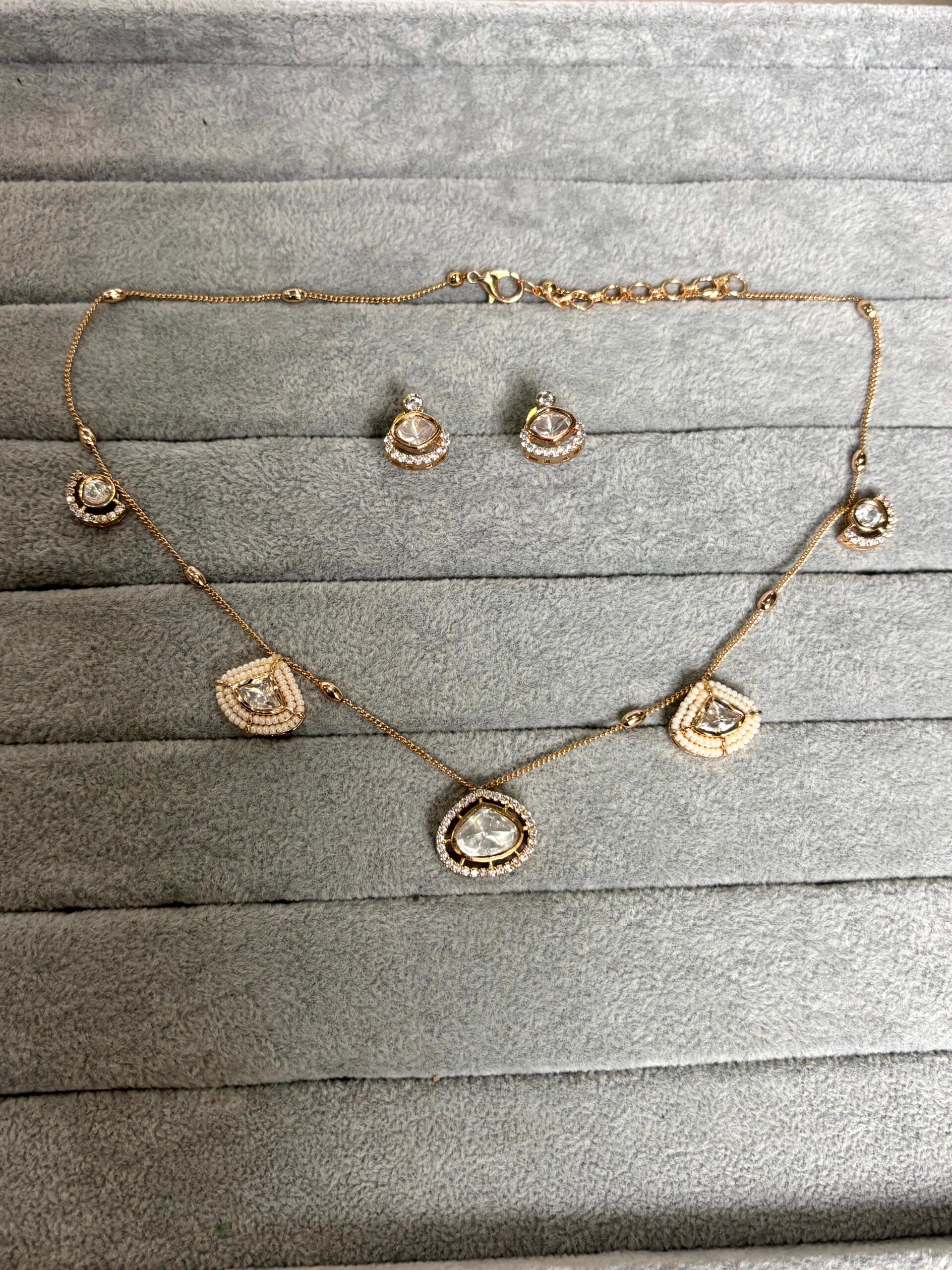 Ridhima Versatile Moissanite Necklace Set - A-25-N-M-11SDH-BJ