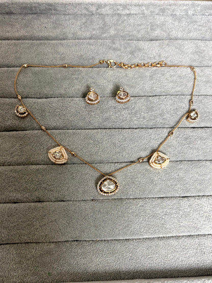 Ridhima Versatile Moissanite Necklace Set - A-25-N-M-11SDH-BJ