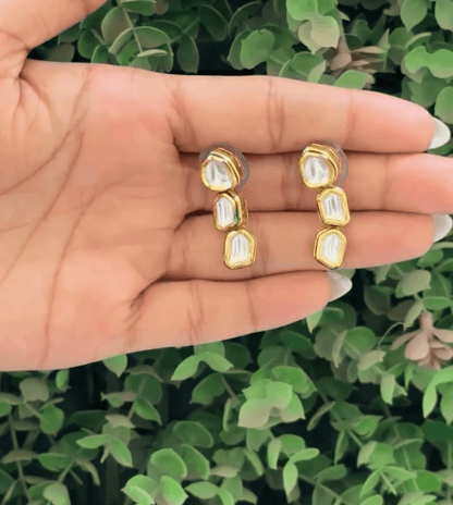 Aanya Kundan Drop Earrings - 