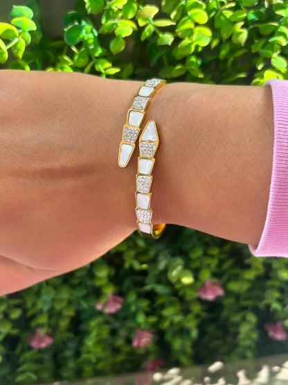Ivory Serpent Anti Tarnish Bracelet - 