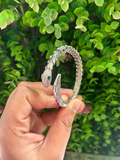 Serpent's Gaze Anti Tarnish Studed Bracelet - 