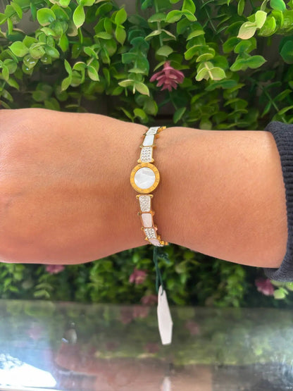 Ivory Rhythm Anti Tarnish Bracelet - 