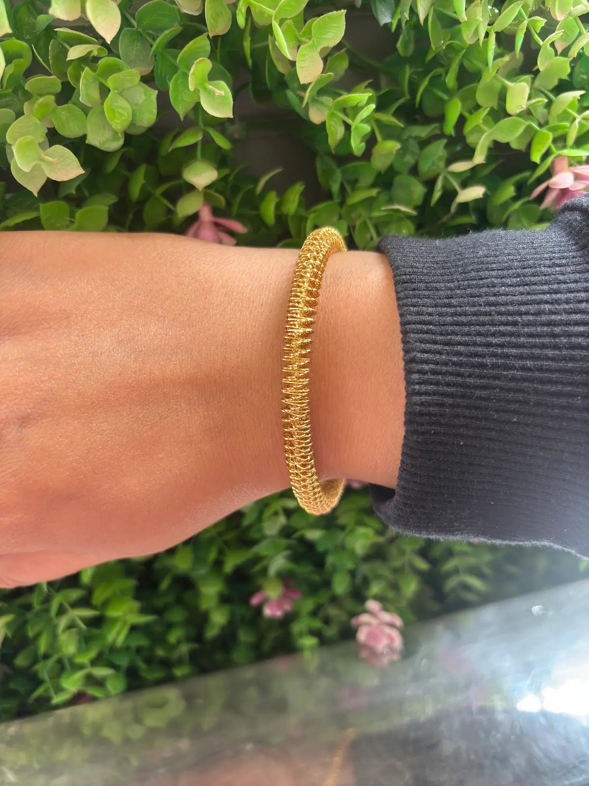 Spiral Gleam Anti Tarnish Bracelet - 