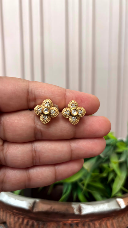 Aarohi Floral Stud Earrings - 