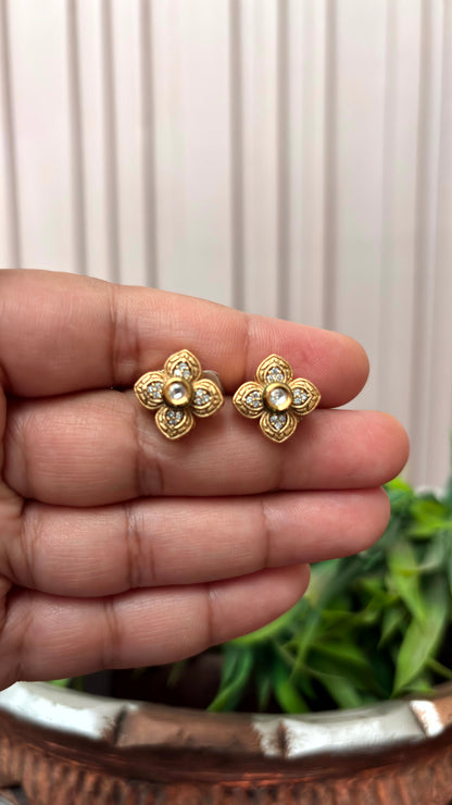 Aarohi Floral Stud Earrings - 