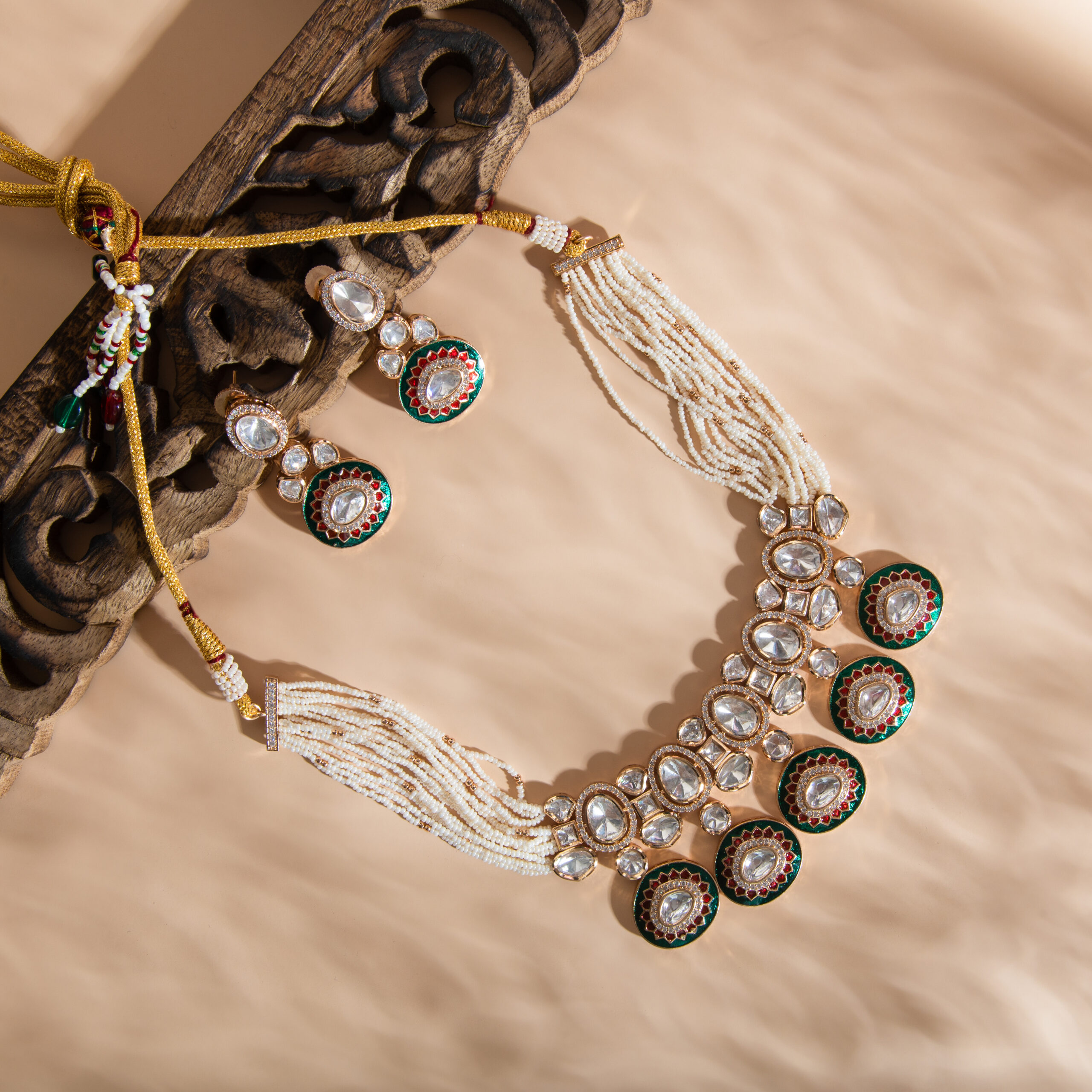 Graceful Glow Moissanite Polki Set - Image 2