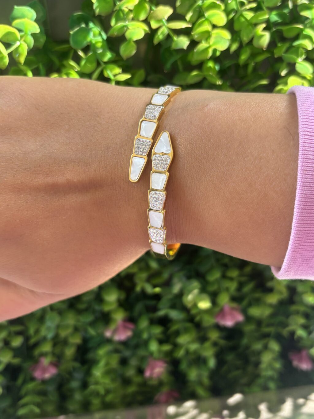 Ivory Serpent Anti Tarnish Bracelet - Image 2