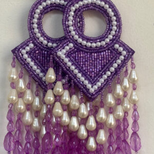 Purple Statement Earrings