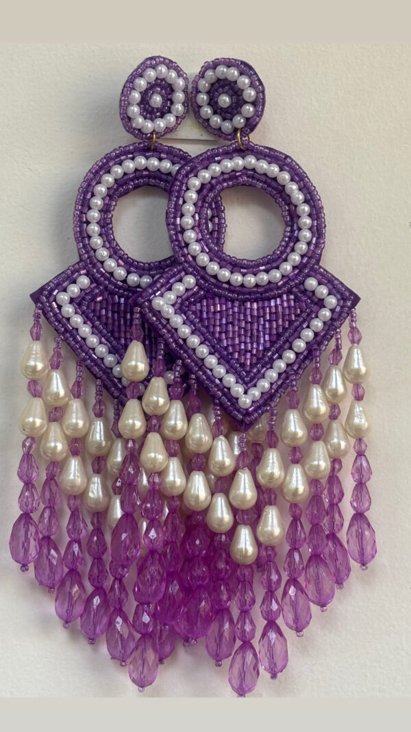 Purple Statement Earrings