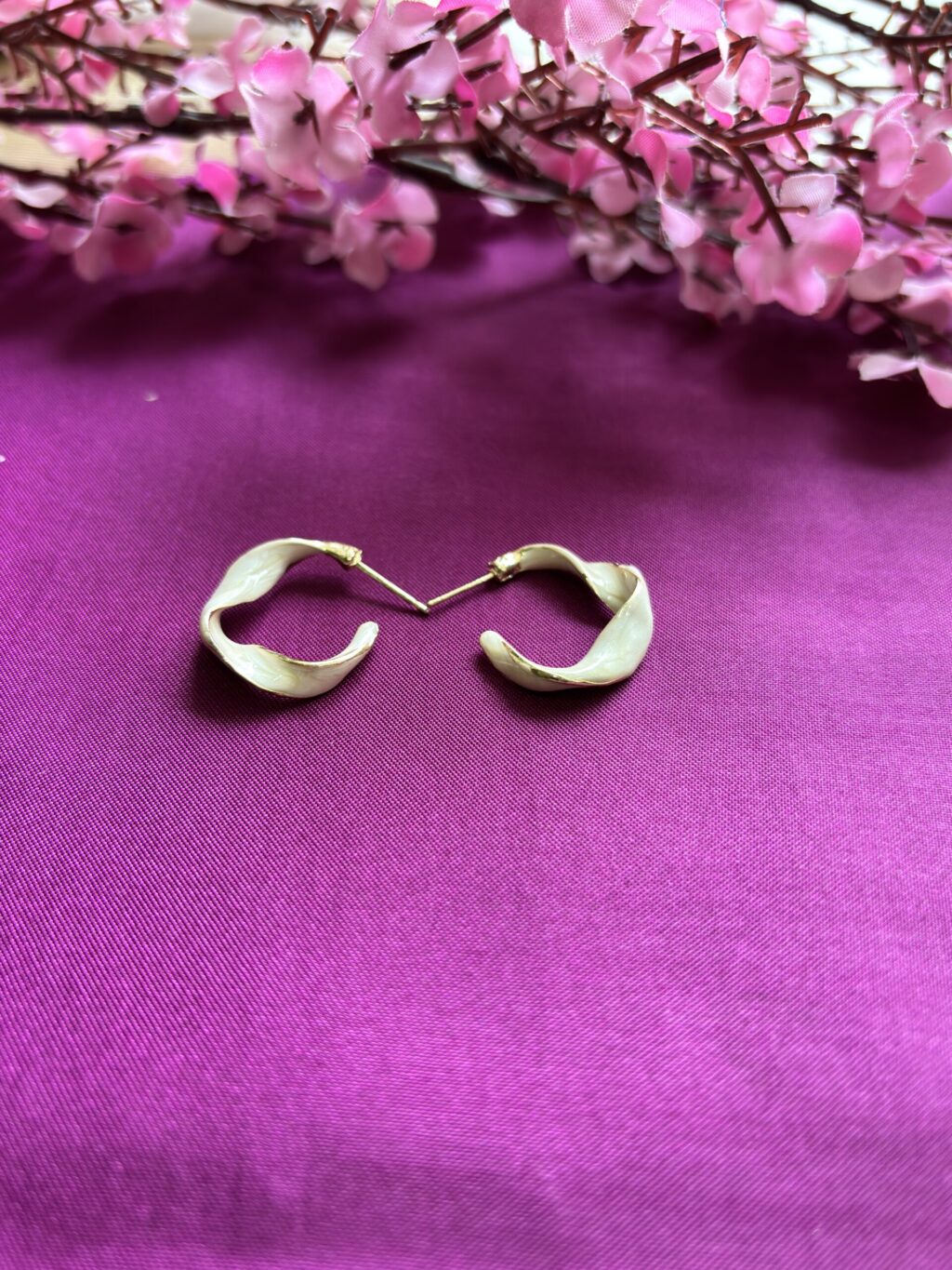 Hex Flick Anti Tarnish Hoops - Image 3