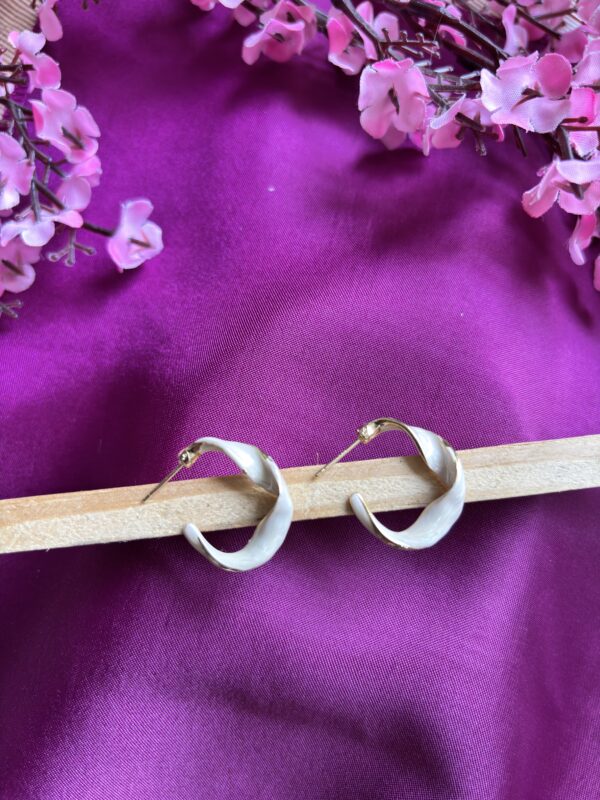 Hex Flick Anti Tarnish Hoops - Image 2