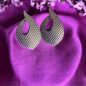 Bold Hammered teardrop Earrings