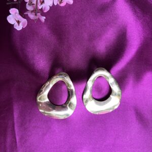 Statement Metal Drop Earrings