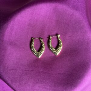 Sculpted Teardrop Anti Tarnish Earrings
